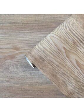 Faux Wood Grain Peel and Stick Wallpaper - Removable Self-Adhesive Decor for